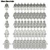 50Pcs 5 Styles Tibetan Style Alloy Pendants TIBEP-YW0001-79-2