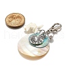 Natural Freshwater Shell Pendant Decorations HJEW-JM03072-4