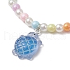 8Pcs 8 Colors Acrylic Beads Stretch Bracelets for Women BJEW-JB11709-4