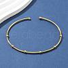 304 Stainless Steel Arm Cuff Bangles for Women AJEW-P127-03G-1