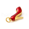 Rack Plating Alloy Enamel Pendants with Jump Ring ENAM-M048-32MG-E-3
