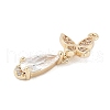 Brass Micro Pave Cubic Zirconia Pendants KK-M326-04G-2