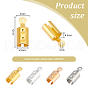   400Pcs 4 Colors Iron Folding Crimp Ends IFIN-PH0002-27-2