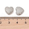 Brass Micro Pave Clear Cubic Zirconia Charms KK-B100-044P-3