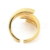 Clear Cubic Zirconia Open Cuff Ring RJEW-L121-021G-3