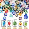 Olycraft 5 Strands 5 Style Rectangle Handmade Millefiori Glass Beads Strands LK-OC0001-10-2