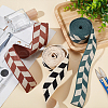 BENECREAT 3Pcs 3 Colors Polyester Jacquard Rhomboid Ribbon OCOR-BC0006-72-5