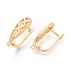 Brass Hoop Earring Findings KK-N267-30G-2