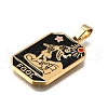 Tarot 304 Stainless Steel Enamel Pendants STAS-M119-09D-G-3
