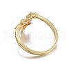 Adjustable Brass Micro Pave Cubic Zirconia Cuff Rings RJEW-G102-01G-3