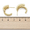 Twist Brass Micro Pave Cubic Zirconia Stud Earrings EJEW-M082-16G-02-4