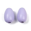 Spray Painted Wood European Beads WOOD-F017-10D-1