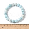 Round Natural Hemimorphite Beaded Stretch Bracelets for Men Women BJEW-B136-01C-5
