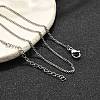 201 Stainless Steel Twisted Chain Necklaces NJEW-R023-09P-2