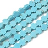 Geark Cross Natural Magnesite Beads Strands G-N0131-04D-2