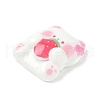 Strawberry Bear Theme Opaque Resin Cabochons CRES-D301-01A-2