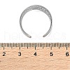Cross 304 Stainless Steel Open Cuff Rings RJEW-S623-02P-3