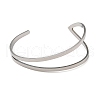 201 Stainless Steel Open Cuff Bangles for Women BJEW-M044-01P-3