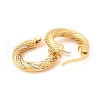 Left and Right Brass Micro Pave Cubic Zirconia Hoop Earrings EJEW-F273-08G-2