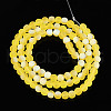 Frosted Transparent Glass Beads Strands GLAA-T032-T4mm-MBB11-2