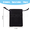 HOBBIESAY 24Pcs 8 Colors Velvet Packing Pouches TP-HY0001-13-2