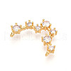 Brass Micro Pave Cubic Zirconia Pendants KK-N261-120H-G-2