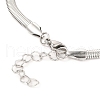 Tarnish Resistant Unisex 304 Stainless Steel Herringbone Chain Bracelets BJEW-H541-01B-P-2