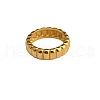 Wave Texture 304 Stainless Steel Finger Rings WGA78FE-02-5