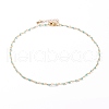 Faceted Round Natural Amazonite Beaded Necklaces NJEW-JN03215-03-1