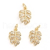 Brass Micro Pave Cubic Zirconia Pendants ZIRC-E164-20G-2