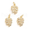 Brass Micro Pave Cubic Zirconia Pendants ZIRC-E164-20G-2