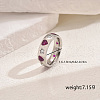 Brass Micro Pave Cubic Zirconia Rings for Women AJ0681-1-2