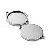 Non-Tarnish 201 Stainless Steel Cabochon Connector Settings STAS-E197-01P-2