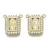 Brass Micro Pave Cubic Zirconia Pendants ZIRC-S061-196G-NF-1