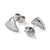 304 Stainless Steel Triangle Ear Studs for Women EJEW-P234-01P-1