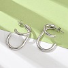 304 Stainless Steel Two-layer C-Shaped Stud Earrings EJEW-Z098-18P-3