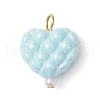 Opaque Acrylic Beads with ABS Plastic Imitation Pearl Beads and Iron Flat Head Pins Pendants PALLOY-JF03776-3