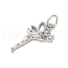 Rack Plating Brass & Clear Cubic Zirconia Pendants KK-S372-12P-2
