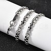 4MM 304 Stainless Steel Box Chain Necklaces for Men STAS-V011-01A-P-3