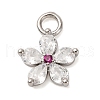Brass Micro Pave Cubic Zirconia Pendants KK-I276-05P-02A-1