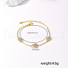 Brass Teardrop Link Bracelets ZC8988-1-3