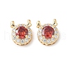 Brass Micro Pave Cubic Zirconia Beads KK-G531-01G-02-1
