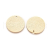 Ion Plating(IP) 304 Stainless Steel Textured Pendants STAS-I098-01-20mm-G-2