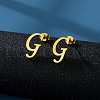 201 Stainless Steel Stud Earrings WG24A34-07-1