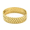 Ion Plating(IP) 304 Stainless Steel Wave Hinged Bangle BJEW-P298-05G-2