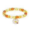 4Pcs 4 Style Acrylic Round Beaded Stretch Bracelets Set BJEW-JB08926-01-3