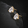 Elegant Teardrop Brass Stud Earrings NJ1412-1-2
