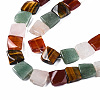 Natural Green Aventurine & Rose Quartz & & Red Agate & Tiger Eye Beads Strands G-S364-092-3