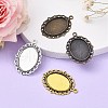 Zinc Alloy Oval Pendant Cabochon Settings PALLOY-X0012-RS-5