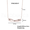 Elegant Stainless Steel Peanut-Shaped Pendant Necklaces PE9238-2-2